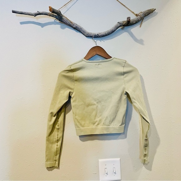 Adanola Rib Long Sleeve Crop Top - Picture 6 of 11